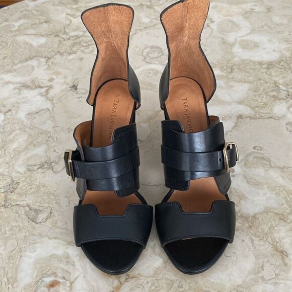 Tara Jarmon Leather Sandals $505 New - Picture 3 of 16
